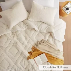Kirklands Home Cream Quilted Teddy 3-pc. Full/Queen Comforter Set Ivory