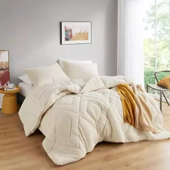 Kirklands Home Cream Quilted Teddy 2-pc. Twin Comforter Set Ivory Sale