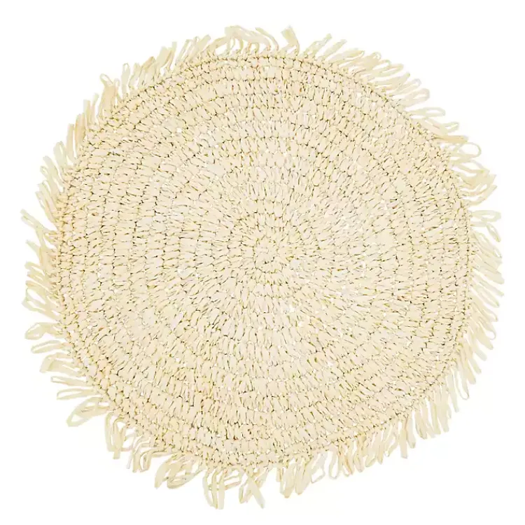 Kirklands Home Cream Rustic Raffia Placemats, Set of 4 Ivory Outlet
