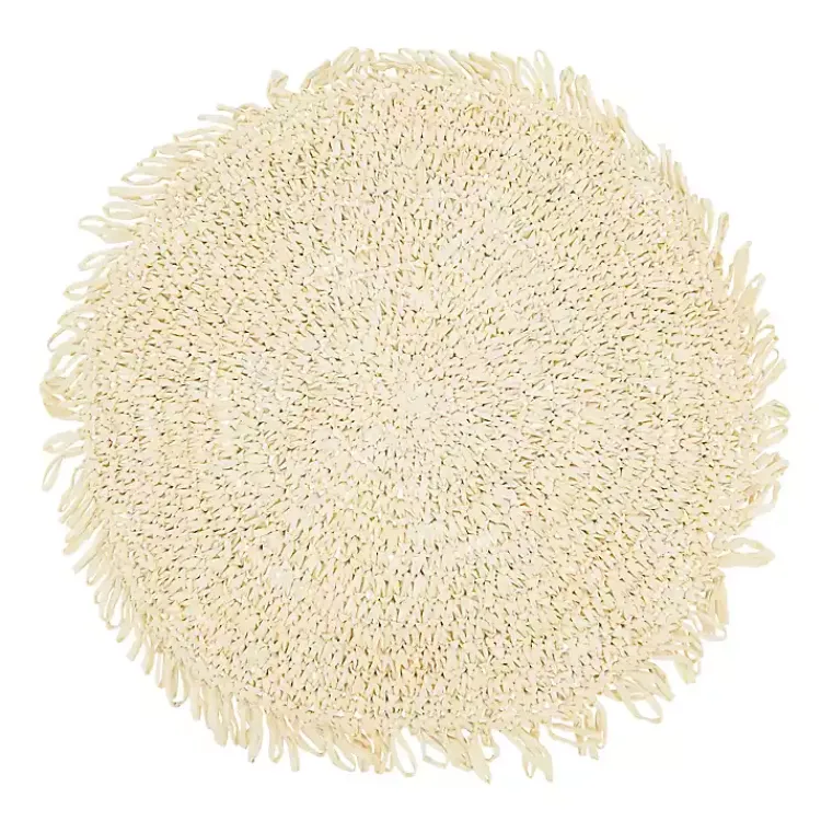 Kirklands Home Cream Rustic Raffia Placemats, Set of 4 Ivory Outlet