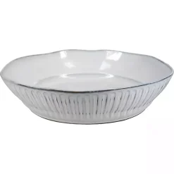 Kirklands Home Cream Scalloped Clay 2-pc. Serveware Set Ivory