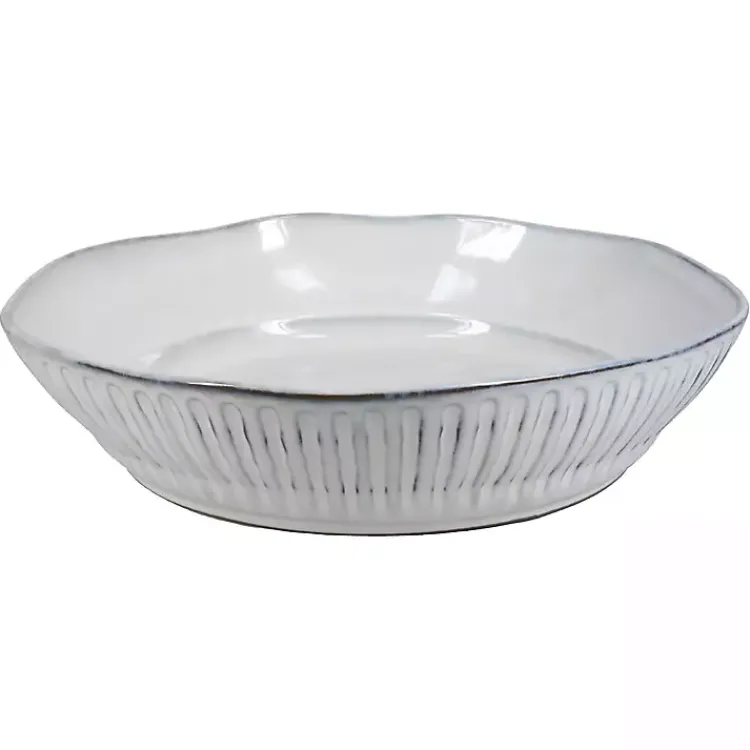 Kirklands Home Cream Scalloped Clay 2-pc. Serveware Set Ivory