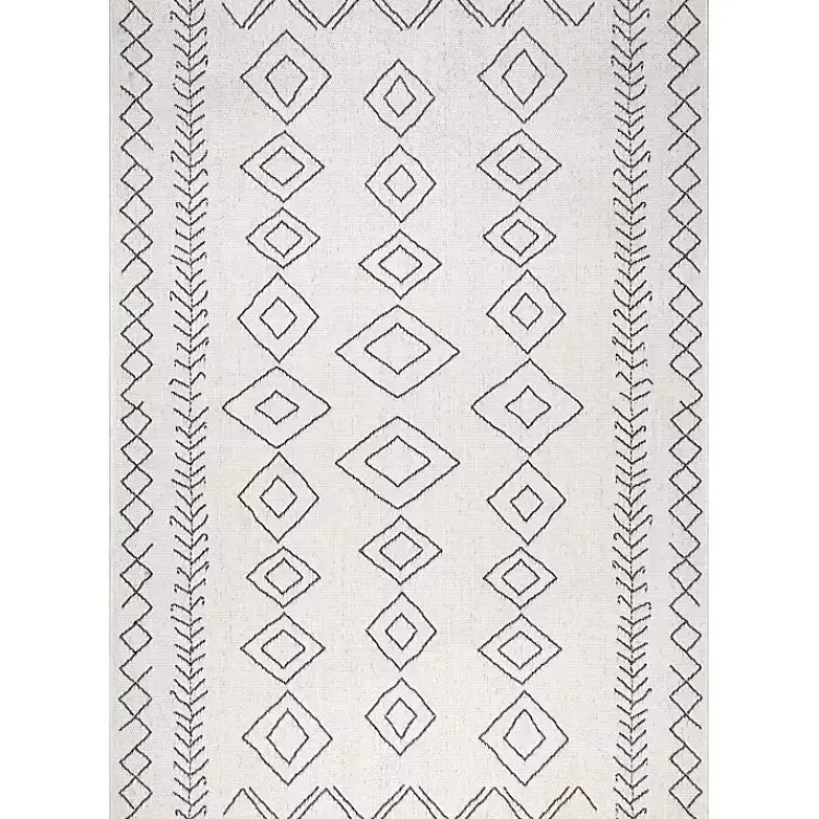 Kirklands Home Cream Serna Tribal Outdoor Area Rug, 5x7 Best