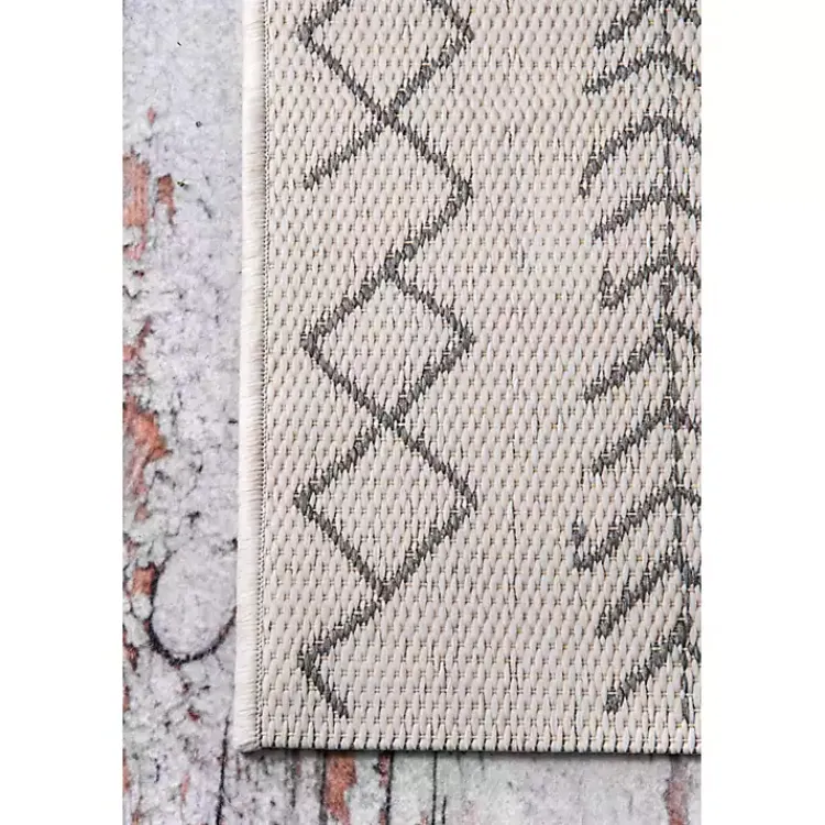 Kirklands Home Cream Serna Tribal Outdoor Area Rug, 5x7 Best