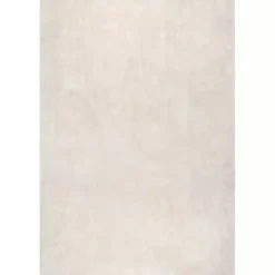 Kirklands Home Cream Shag Washable Area Rug, 8x10 White New