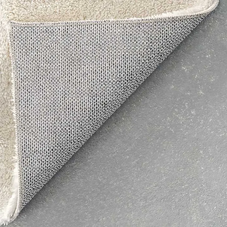Kirklands Home Cream Shag Washable Area Rug, 8x10 White New