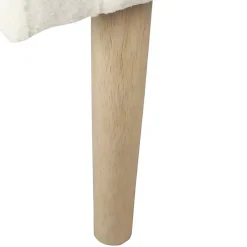 Kirklands Home Cream Sherpa Upholstered Barrel Accent Chair Ivory Online