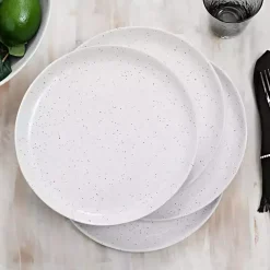 Kirklands Home Cream Simple Things Dinner Plates, Set of 4 Ivory Best