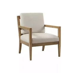Kirklands Home Cream Slatted Wood Accent Chair White Sale