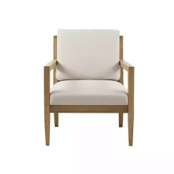 Kirklands Home Cream Slatted Wood Accent Chair White Sale
