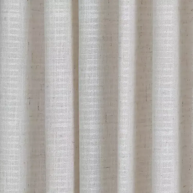 Kirklands Home Cream Solid Pleated Single Curtain Panel, 84 in. White Hot