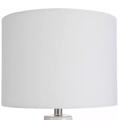 Kirklands Home Cream Speckled Two Tone Table Lamp White Discount
