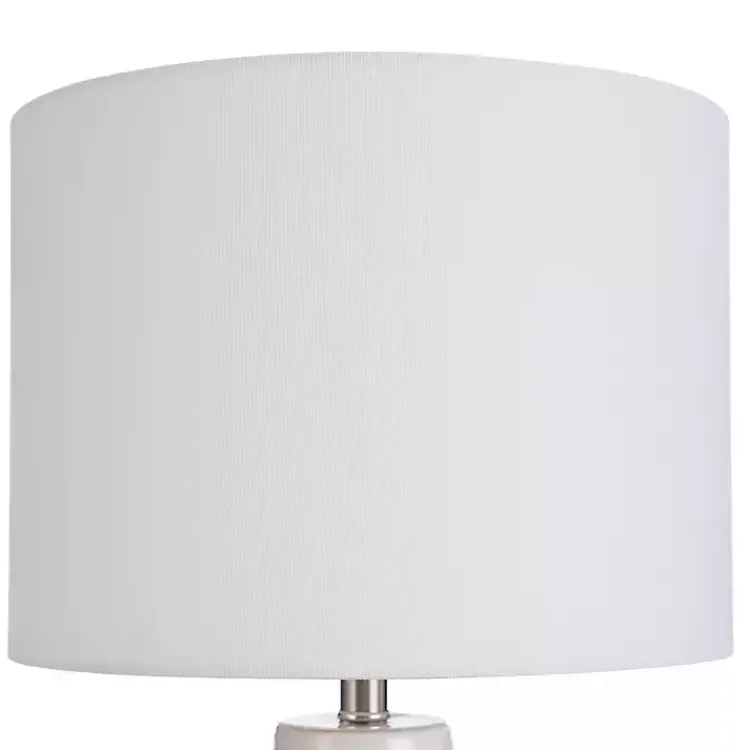 Kirklands Home Cream Speckled Two Tone Table Lamp White Discount