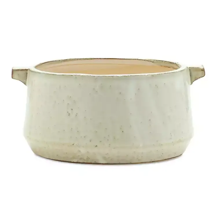 Kirklands Home Cream Terracotta Decorative Planter, 9 in. Ivory Discount