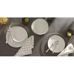 Kirklands Home Cream Terrazzo 12-pc. Melamine Dinnerware Set Ivory Discount