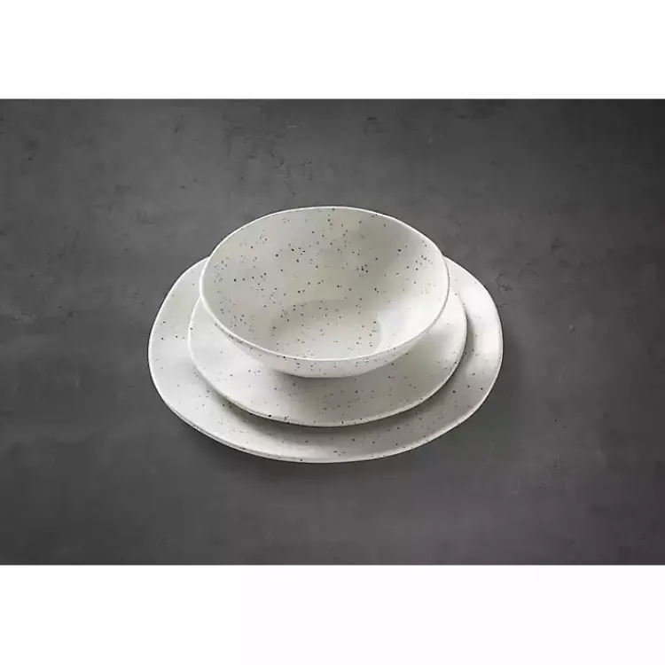 Kirklands Home Cream Terrazzo 12-pc. Melamine Dinnerware Set Ivory Discount