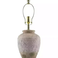 Kirklands Home Cream Textured Ceramic Lia Table Lamp Ivory Hot