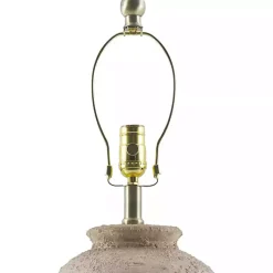 Kirklands Home Cream Textured Ceramic Lia Table Lamp Ivory Hot