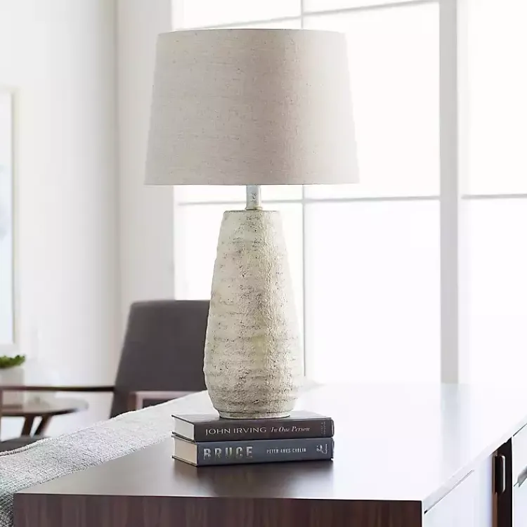 Kirklands Home Cream Textured Maggie Table Lamp Tan Online