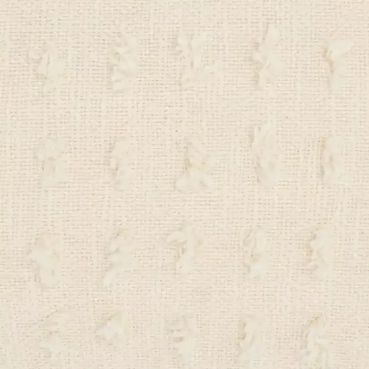 Pillows>Kirklands Home Cream Textured Poms Lumbar Pillow White