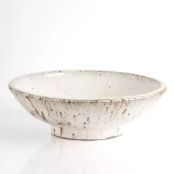 Decorative Bowls & Jars>Kirklands Home Cream Textured Terracotta Decorative Bowl Ivory