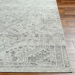Kirklands Home Cream Traditional Washable Area Rug, 5x7 Ivory Clearance