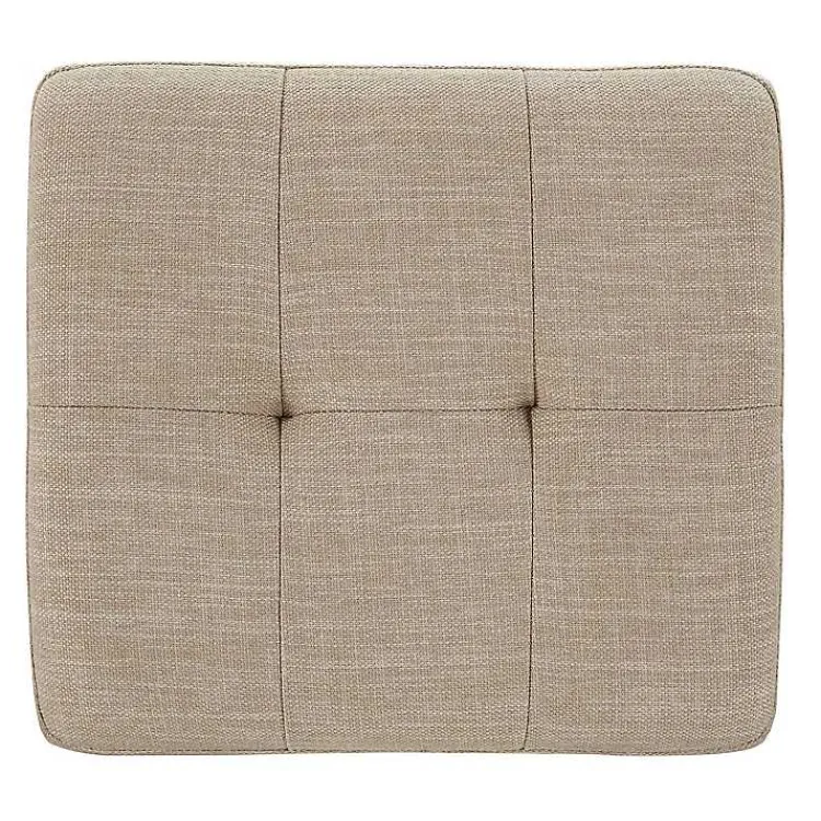 Kirklands Home Cream Upholstered Chandler Counter Stools, Set of Ivory Clearance