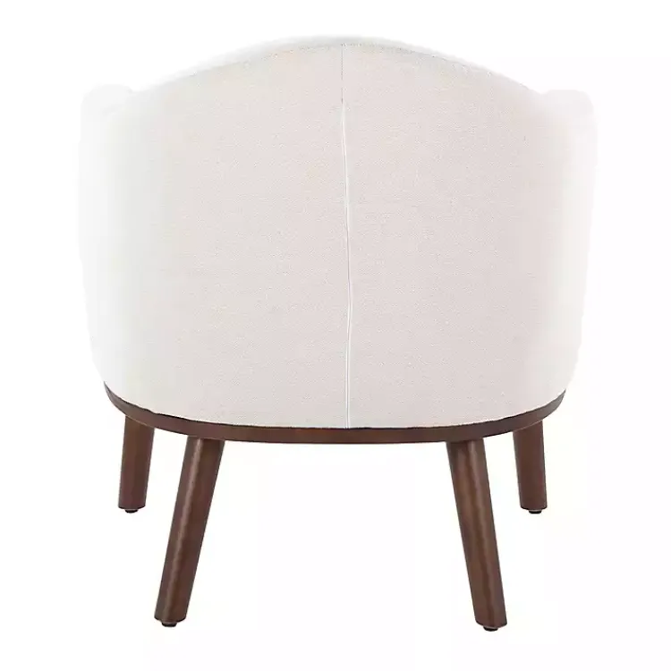 Kirklands Home Cream Upholstered Midcentury Modern Accent Chair Ivory Online
