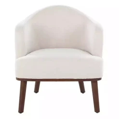 Kirklands Home Cream Upholstered Midcentury Modern Accent Chair Ivory Online