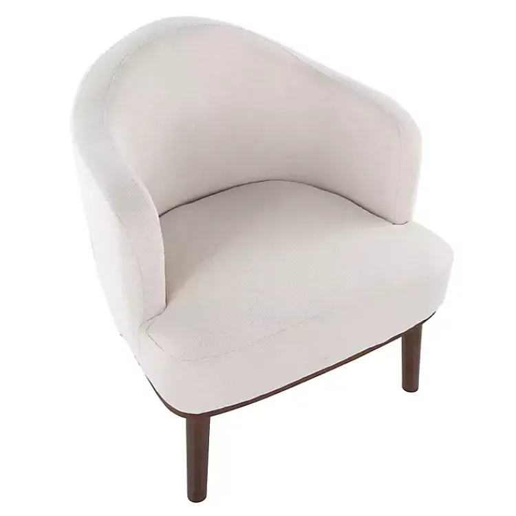 Kirklands Home Cream Upholstered Midcentury Modern Accent Chair Ivory Online