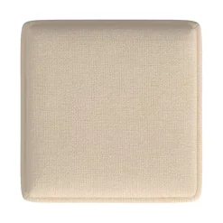Kirklands Home Cream Upholstered Storage Ottoman with Tray Top White Best