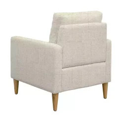 Kirklands Home Cream Upholstered Tufted Dani Accent Chair White New