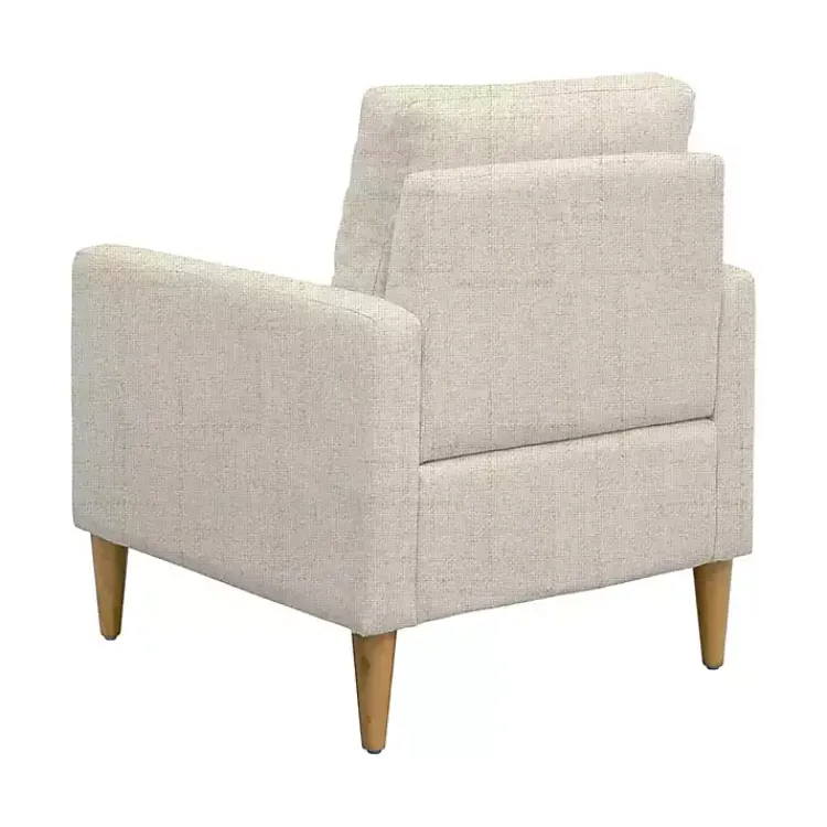 Kirklands Home Cream Upholstered Tufted Dani Accent Chair White New
