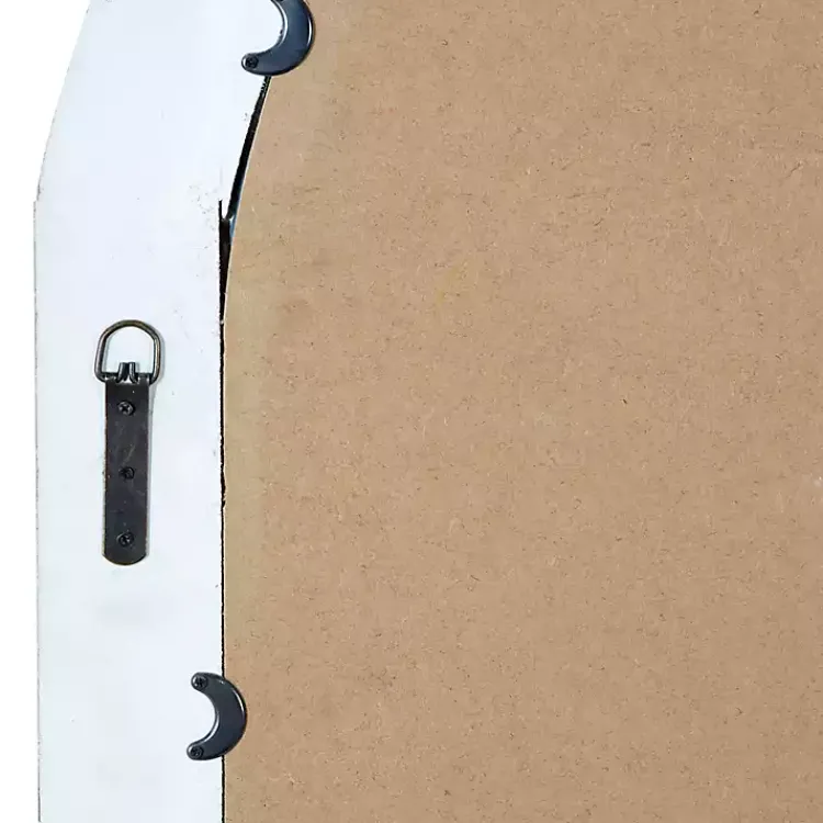 Kirklands Home Cream Vintage Fir Wood Arch Framed Mirror Clearance