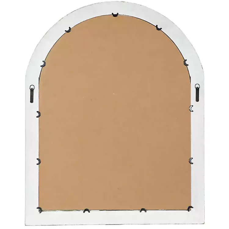 Kirklands Home Cream Vintage Fir Wood Arch Framed Mirror Clearance