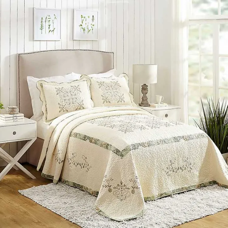 Kirklands Home Cream Vintage Treasure King Bedspread Best