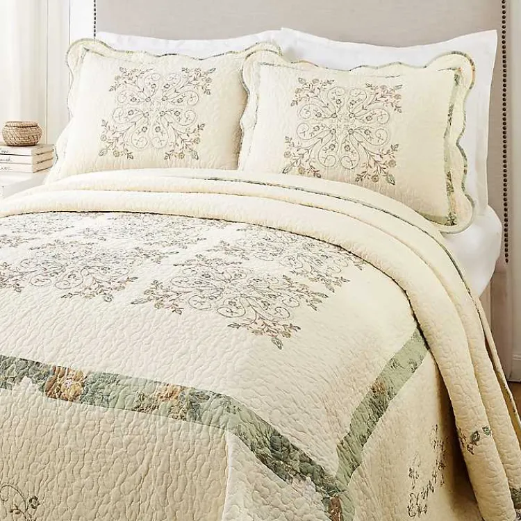 Kirklands Home Cream Vintage Treasure King Bedspread Best