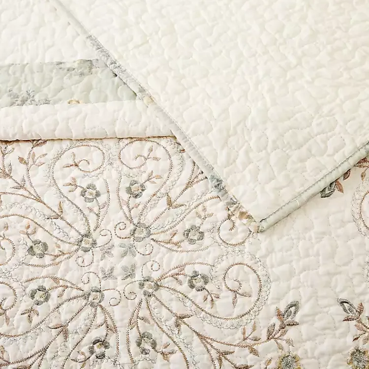 Kirklands Home Cream Vintage Treasure King Bedspread Best