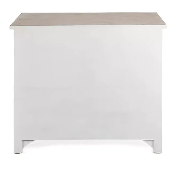 Kirklands Home Cream Washed Wood Carved Door Cabinet Tan Clearance