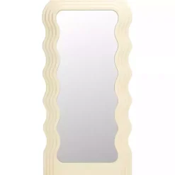 Kirklands Home Cream Wavy Mayha Leaner Mirror White Hot