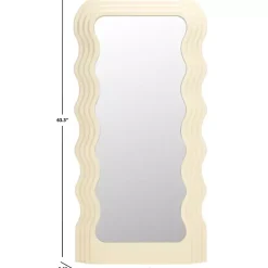 Kirklands Home Cream Wavy Mayha Leaner Mirror White Hot