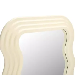 Kirklands Home Cream Wavy Mayha Leaner Mirror White Hot