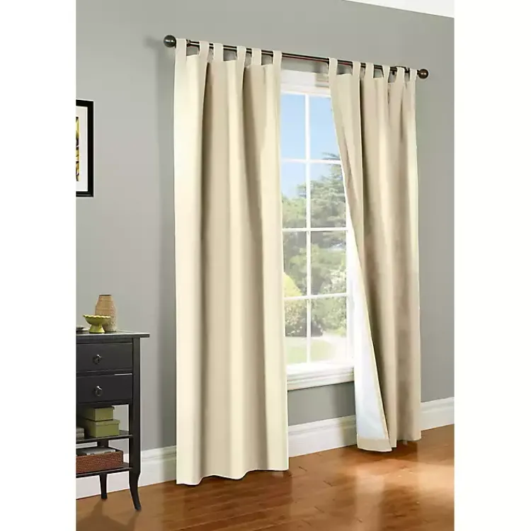 Kirklands Home Cream Weathermate Curtain Panel, 72 in Ivory Outlet