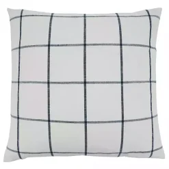 Pillows>Kirklands Home Cream White Large Checked Throw Pillow