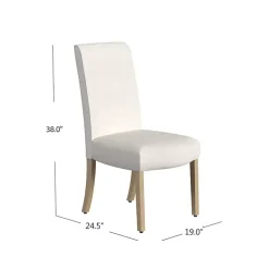 Kirklands Home Cream washed Dining Chairs, Set of 2 White New