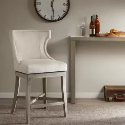 Kirklands Home Cream Wingback Swivel Seat Counter Stool Sale