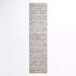 Kirklands Home Cream Winn Medallion Runner, 2x8 Ivory Clearance