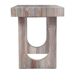 Kirklands Home Cream Wood Faux Marble Desk Discount