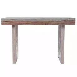 Kirklands Home Cream Wood Faux Marble Desk Discount