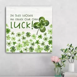 St Patricks Day Decorations>Kirklands Home Create Our Own Luck Canvas Art Print